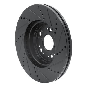 Lexus LS400 Brake Rotor (1) - Front Left - DFC - Drilled & Slotted - Black - `95-`00