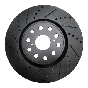 Lexus LS460 Brake Rotor (1) - Front Left - DFC - Drilled & Slotted - Black - `07-`23