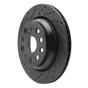 Lexus LS460 Brake Rotor (1) - Rear Left - DFC - Drilled & Slotted - Black - `07-`17