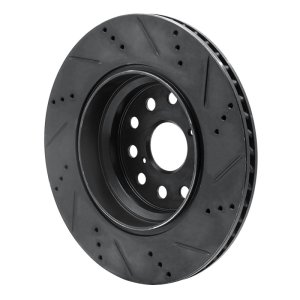 Lexus LS600h Brake Rotor (1) - Left Rear - DFC - Drilled & Slotted - Black - `07-`17