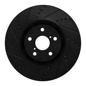 Lexus IS350 Brake Rotor (1) - Left Front - DFC - Drilled & Slotted - Black - `09-`11