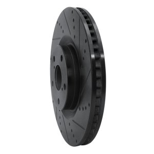 Lexus GS350 Brake Rotor (1) - Right Front - DFC - Drilled & Slotted - Black - `09-`11