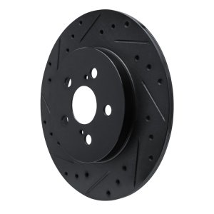 Lexus CT200H Brake Rotor (1) - Rear Left - DFC - Drilled & Slotted - Black - `11-`17