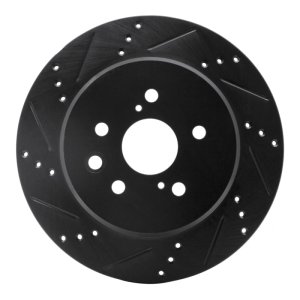 Lexus GS450H Brake Rotor (1) - Rear Left - DFC - Drilled & Slotted - Black - `06-`20