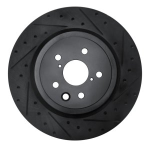 Lexus GS F Brake Rotor (1) - Right Rear - DFC - Drilled & Slotted - Black - `15-`22