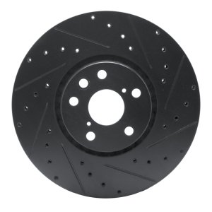 Lexus GS350 Brake Rotor (1) - Right Front - DFC - Drilled & Slotted - Black - `06-`20