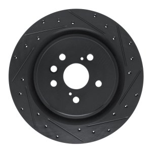 Lexus RX350 Brake Rotor (1) - Rear Right - DFC - Drilled & Slotted - Black - `20-`25