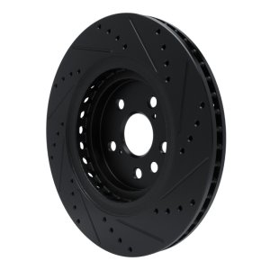 Lexus RX350h Brake Rotor (1) - Front Left - DFC - Drilled & Slotted - Black - `20-`25