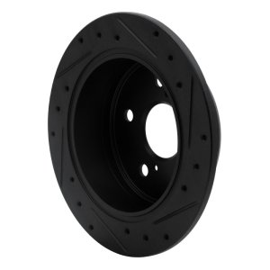 Lexus ES300 Brake Rotor (1) - Rear Left - DFC - Drilled & Slotted - Black - `92-`03