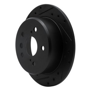 Lexus ES300 Brake Rotor (1) - Rear Left - DFC - Drilled & Slotted - Black - `92-`03