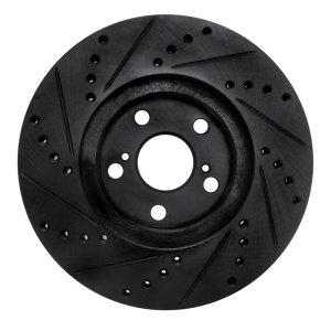 Pontiac Vibe Brake Rotor (1) - Front Right - DFC - Drilled & Slotted - Black - `00-`10