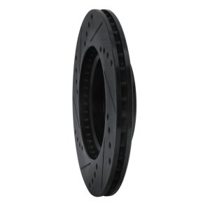 Toyota MR2 Spyder Brake Rotor (1) - Front Right - DFC - Drilled & Slotted - Black - `00-`05