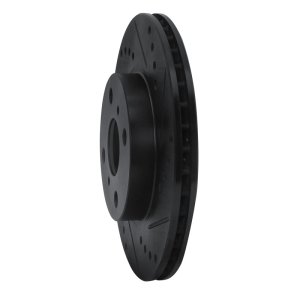 Toyota MR2 Spyder Brake Rotor (1) - Front Right - DFC - Drilled & Slotted - Black - `00-`05