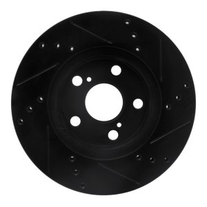 Lexus CT200H Brake Rotor (1) - Front Left - DFC - Drilled & Slotted - Black - `10-`17