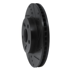 Lexus CT200H Brake Rotor (1) - Front Right - DFC - Drilled & Slotted - Black - `10-`17