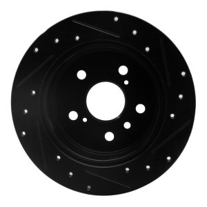Lexus ES350 Brake Rotor (1) - Rear Left - DFC - Drilled & Slotted - Black - `12-`18