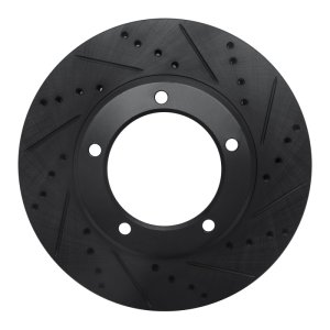 Lexus LX470 Brake Rotor (1) - Front Right - DFC - Drilled & Slotted - Black - `98-`07