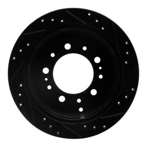 Lexus LX470 Brake Rotor (1) - Rear Left - DFC - Drilled & Slotted - Black - `98-`07