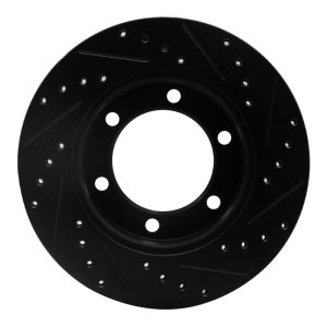 Toyota Tacoma Brake Rotor (1) - Front Left - DFC - Drilled & Slotted - Black - `95-`04