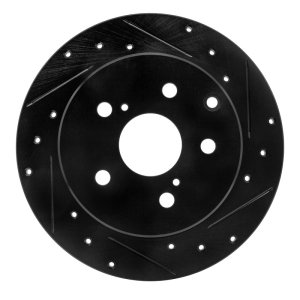 Lexus HS250H Brake Rotor (1) - Rear Right - DFC - Drilled & Slotted - Black - `06-`18