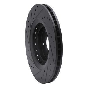 Lexus NX200T Brake Rotor (1) - Front Right - DFC - Drilled & Slotted - Black - `08-`21