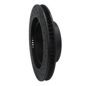 Lexus LX570 Brake Rotor (1) - Front Left - DFC - Drilled & Slotted - Black - `08-`21