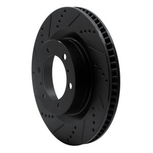 Lexus GX460 Brake Rotor (1) - Front Left - DFC - Drilled & Slotted - Black - `10-`24