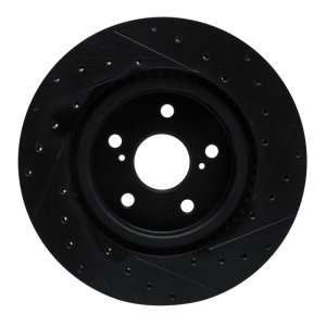 Lexus UX300h Brake Rotor (1) - Front Left - DFC - Drilled & Slotted - Black - `18-`25