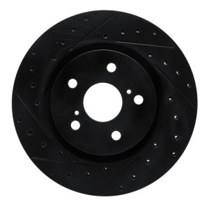 Lexus UX300h Brake Rotor (1) - Front Left - DFC - Drilled & Slotted - Black - `18-`25