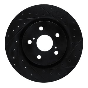 Lexus UX200 Brake Rotor (1) - Front Right - DFC - Drilled & Slotted - Black - `18-`25