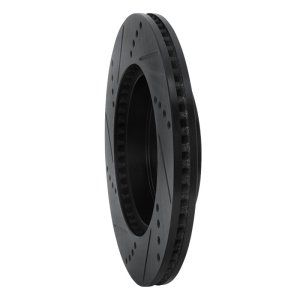 Toyota Corolla Brake Rotor (1) - Front Right - DFC - Drilled & Slotted - Black - `19-`25