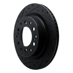 Lexus GX550 Brake Rotor (1) - Rear Left - DFC - Drilled & Slotted - Black - `22-`25