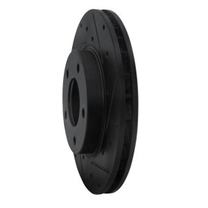 Mazda 626 Brake Rotor (1) - Front Right - DFC - Drilled & Slotted - Black - `92-`03