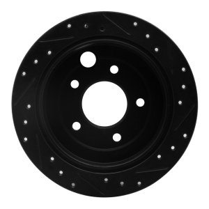 Mazda Millenia Brake Rotor (1) - Rear Left - DFC - Drilled & Slotted - Black - `95-`02