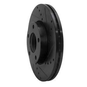 Mazda 3 Brake Rotor (1) - Front Right - DFC - Drilled & Slotted - Black - `04-`13