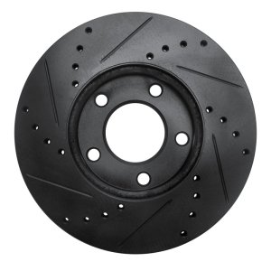 Mazda 3 Brake Rotor (1) - Front Right - DFC - Drilled & Slotted - Black - `04-`13