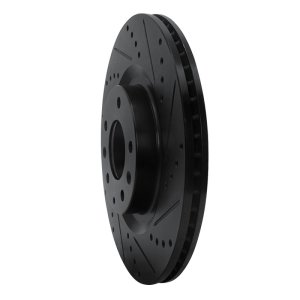 Mazda RX-8 Brake Rotor (1) - Front Right - DFC - Drilled & Slotted - Black - `04-`11