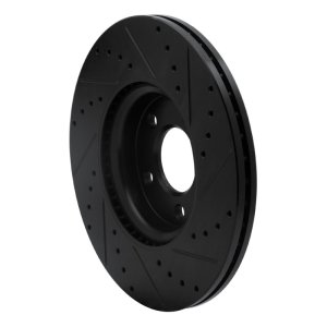 Mazda 3 Brake Rotor (1) - Front Left - DFC - Drilled & Slotted - Black - `07-`13