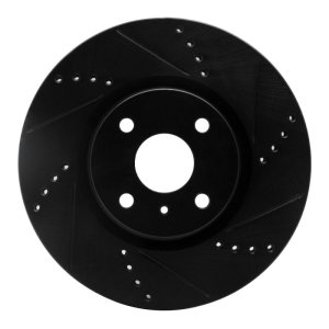 Mazda MX-5 Miata Brake Rotor (1) - Front Right - DFC - Drilled & Slotted - Black - `16-`25