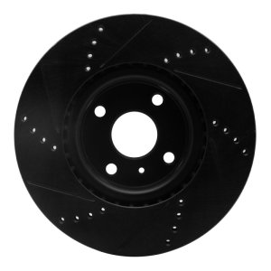 Mazda MX-5 Miata Brake Rotor (1) - Front Right - DFC - Drilled & Slotted - Black - `16-`25