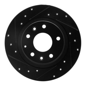 Mazda CX-3 Brake Rotor (1) - Rear Left - DFC - Drilled & Slotted - Black - `16-`18
