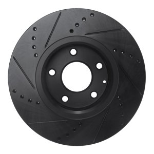 Mazda CX-5 Brake Rotor (1) - Front Right - DFC - Drilled & Slotted - Black - `16-`25