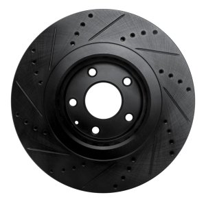 Mazda CX-5 Brake Rotor (1) - Front Right - DFC - Drilled & Slotted - Black - `16-`25