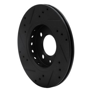 Volkswagen Gol Brake Rotor (1) - Front Right - DFC - Drilled & Slotted - Black - `09-`17