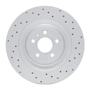 Porsche Macan Brake Rotors (1) - Rear Right - DFC - Drilled Geoperformance - `15-`18