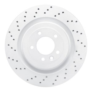 Land Rover Discovery Brake Rotor (1) - Rear Left - DFC - Drilled Geoperformance - `13-`25