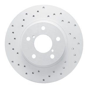 Subaru Impreza Brake Rotor (1) - Front Left - DFC - Drilled Geoperformance - `90-`01