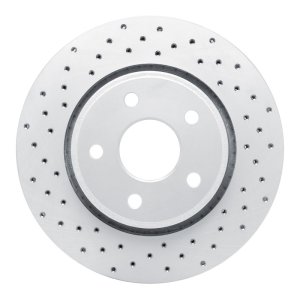 Jeep Grand Cherokee Brake Rotor (1) - Front Left - DFC - Drilled Geoperformance - `05-`10