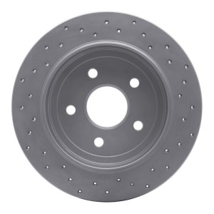 Jeep Commander Brake Rotor (1) - Rear Left - DFC - Drilled Geoperformance - `05-`10