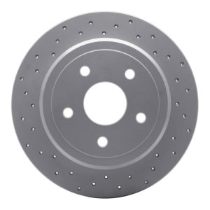 Jeep Commander Brake Rotor (1) - Rear Left - DFC - Drilled Geoperformance - `05-`10